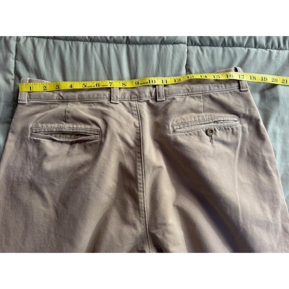 VTG J Crew Mens 36 x 30 Flannel Lined Khaki Chino Pants Tartan Plaid Y2K Grandpa - Picture 10 of 16